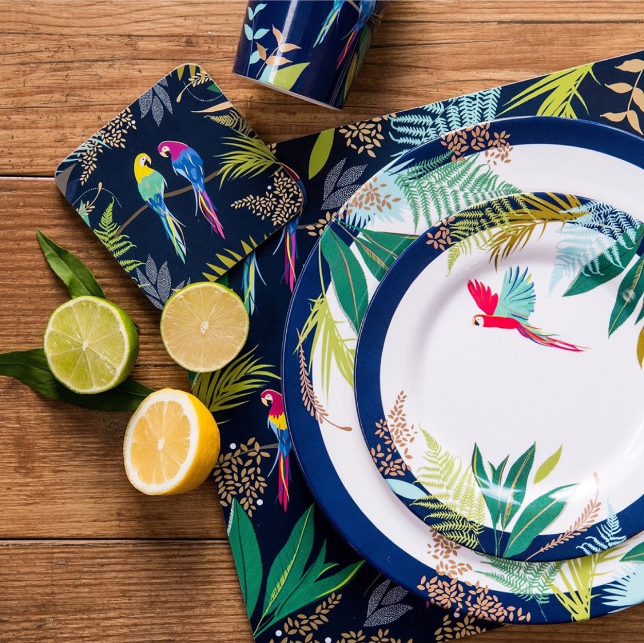 Sara Miller London Parrot 12 Piece Melamine Set image number null